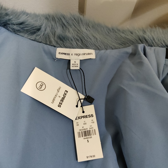 EXPRESS X Negin Mirsalehi Women’s Faux Fur Bomber Jacket-Small - Picture 9 of 13